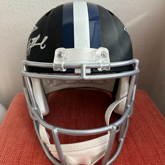 Troy Aikman Autographed Signed Dallas Cowboys Eclipse Black Replica Helmet - Picture 9 of 11